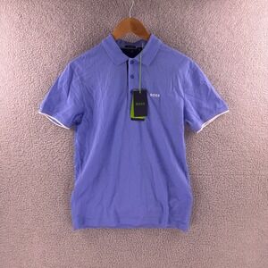 Hugo Boss Mens Regular Fit Moisture Management Polo Shirt Blue Size M 9779